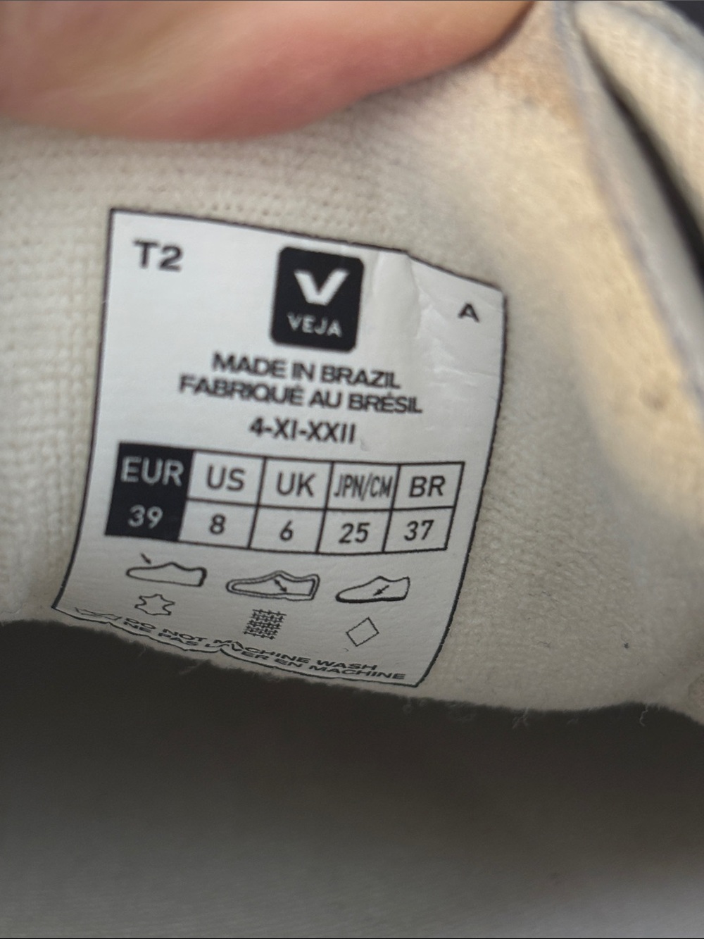 Veja Women’s Campo Suede Low-Top Natural White Sneakers 8 - Picture 9 of 10